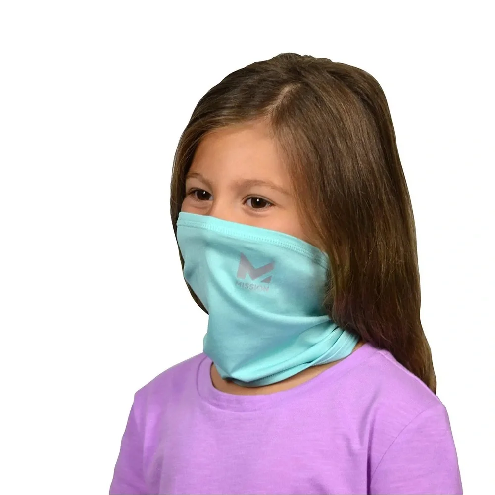 Mission Unisex Kids Youth Cooling Neck Gaiter - Aqua Sky